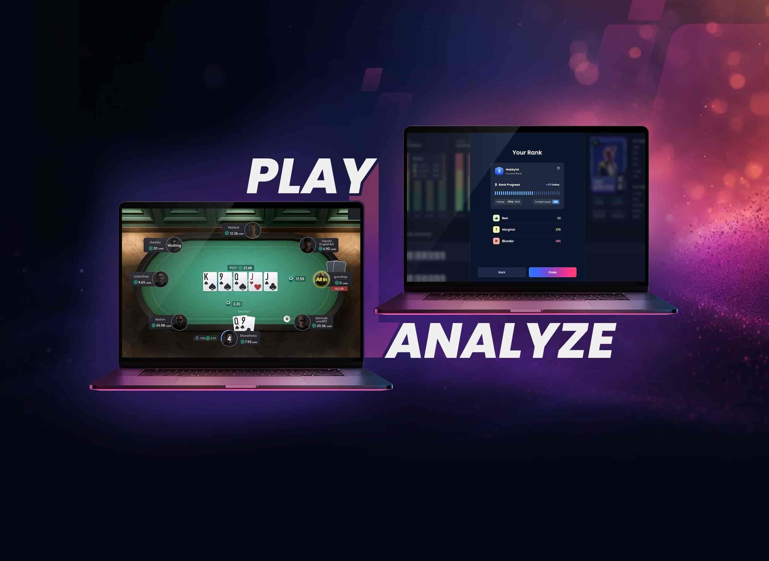ClubWPT Gold Hand Analysis interface